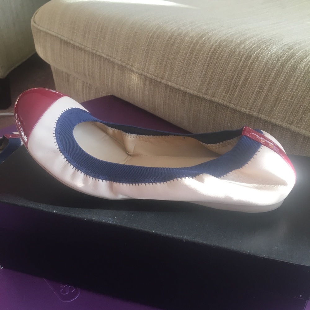 J Crew Mila Cap Toe Leather Flats